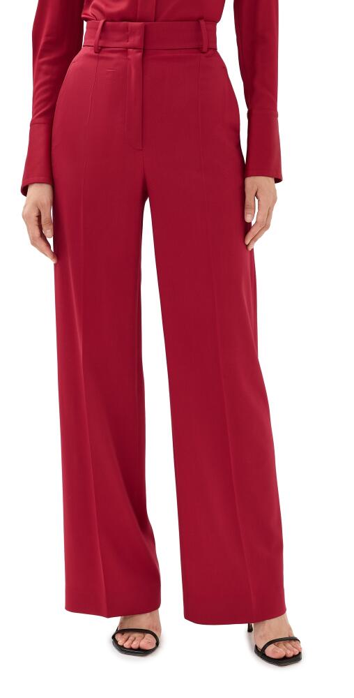 Another Tomorrow Wide Leg Suit Pants Ruby Cover