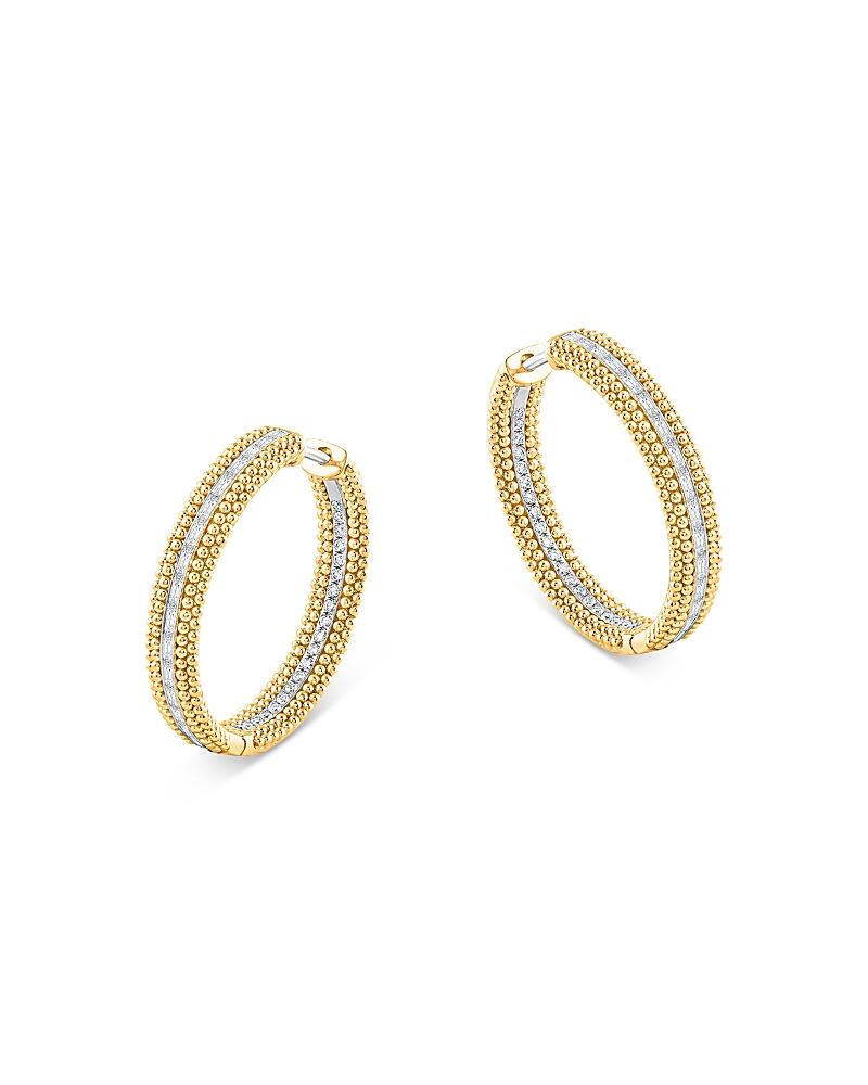 Harakh Diamond Baguette & Round Inside Out Hoop Earrings in 18K Yellow Gold, 1.0 ct. t. w. Cover