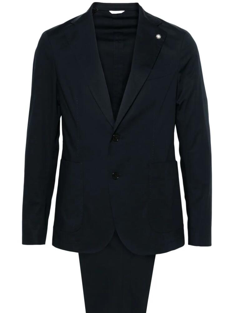 Manuel Ritz single-breasted cotton suit - Blue Cover