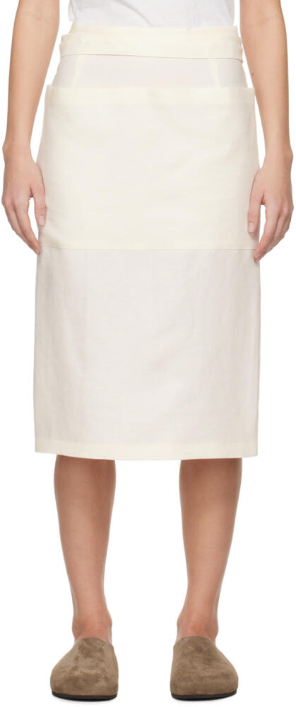 The Row Off-White Lulli Midi Skirt Cover