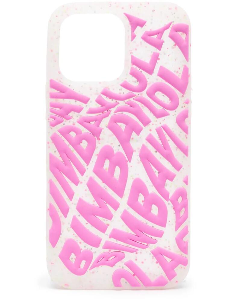 Bimba y Lola logo-embossed iPhone 14 Pro Max case - White Cover