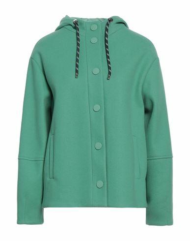 Diana Gallesi Woman Coat Light green Polyester, Wool Cover