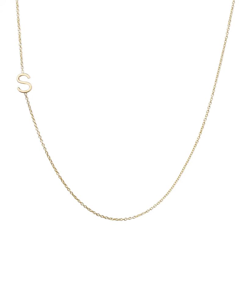 Maya Brenner Designs 14k Yellow Gold Mini Letter Necklace Cover