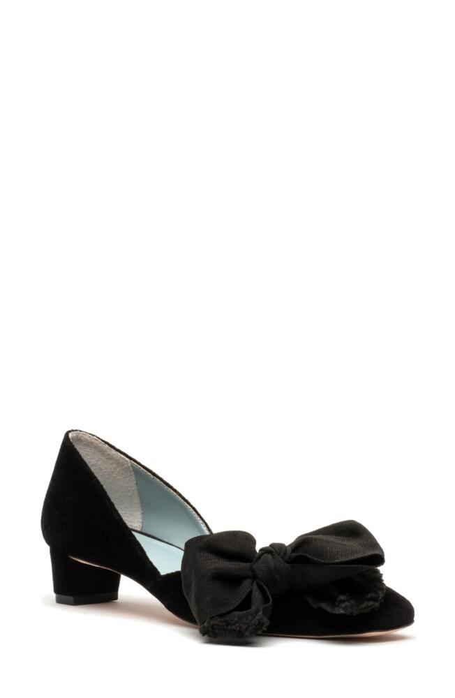 Frances Valentine McCall Grace Bow Velvet Pump in Black Cover