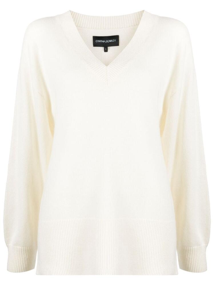 Cynthia Rowley V-neck wool-blend jumper - White Cover