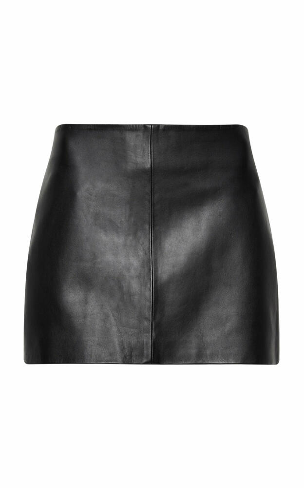 St. Agni - Leather Mini Skirt - Black Cover