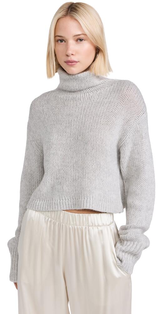 Sablyn Crop Turtleneck Cashmere Sweater Foggy Cover