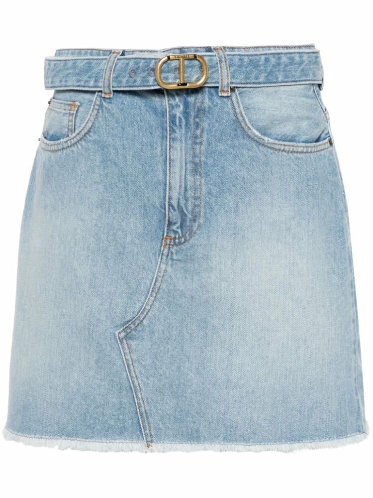 TWINSET frayed denim miniskirt - Blue Cover