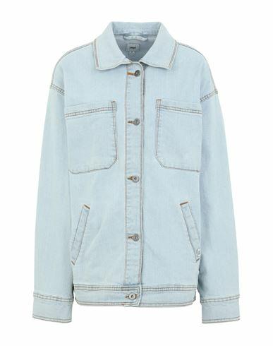 Vans Woman Denim shirt Blue Cotton, Elastane Cover