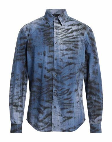 Just Cavalli Man Shirt Light blue Cotton Cover