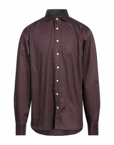 Hackett Man Shirt Cocoa Cotton Cover