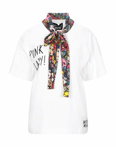 Boutique Moschino Woman T-shirt White Cotton, Viscose Cover