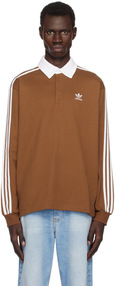 adidas Originals Brown Adicolor Rugby Polo Cover