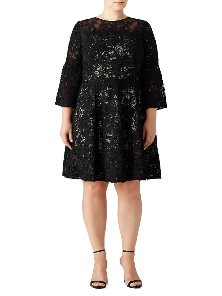 Monique Lhuillier Women's Lace A Line Dress - Black Cover