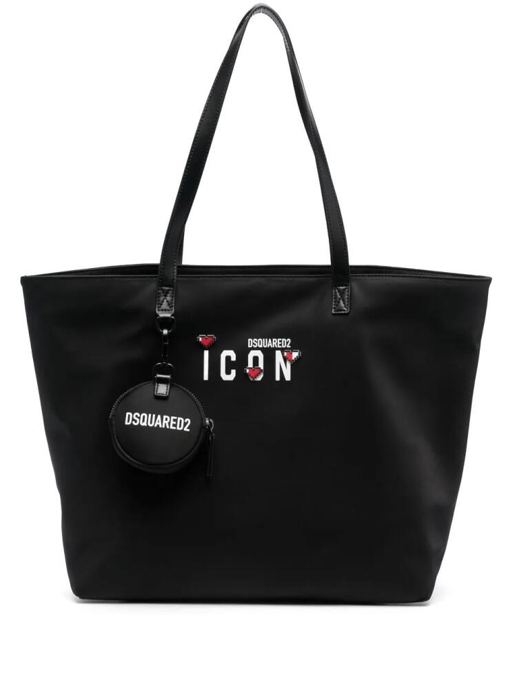 DSQUARED2 Icon logo-print tote bag - Black Cover