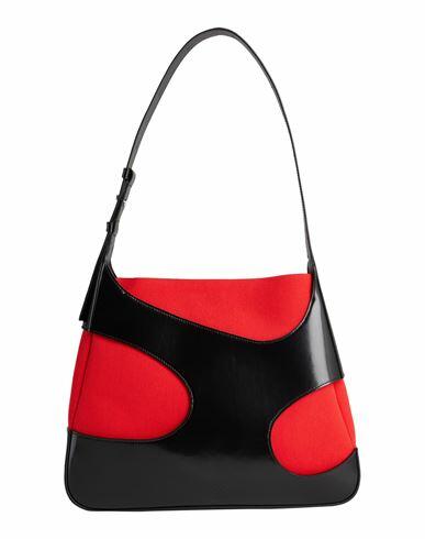 Ferragamo Woman Shoulder bag Red Calfskin, Nylon, Cotton Cover