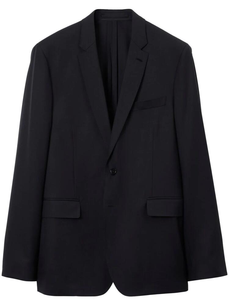 Burberry notched-collar single-breasted blazer - Blue Cover