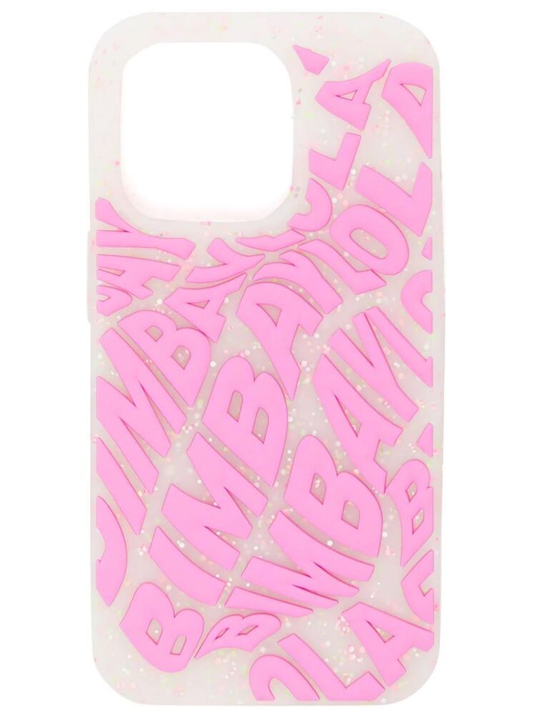 Bimba y Lola logo-embossed iPhone 14 Pro case - White Cover