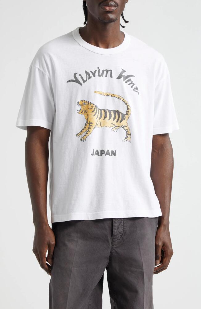 VISVIM Tora Tiger Graphic T-Shirt in White Cover