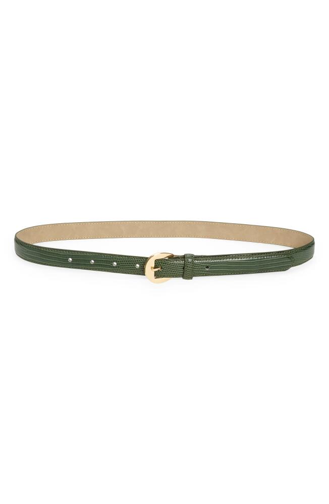 Nordstrom Aubrey Lizard Embossed Belt in Green Cover