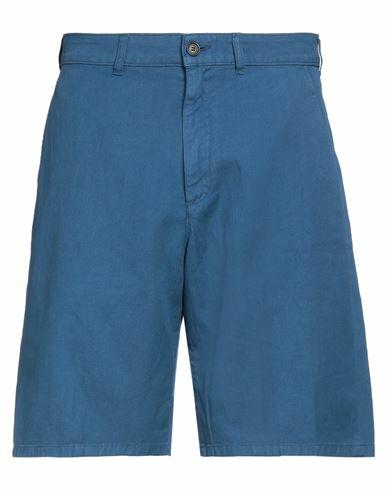 Department 5 Man Shorts & Bermuda Shorts Blue Cotton, Linen Cover