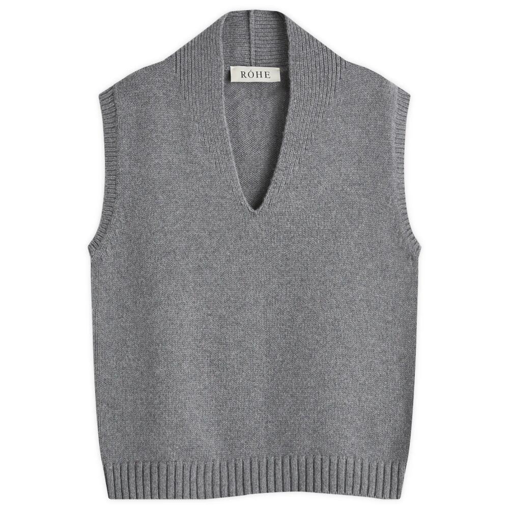 Róhe Women's Spencer Knit Vest in Mid Grey Melange Cover