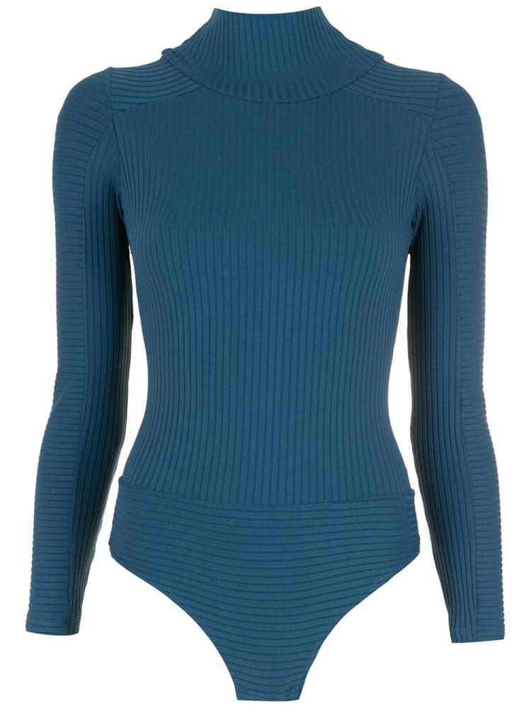 Amir Slama ribbed bodysuit - Blue Cover