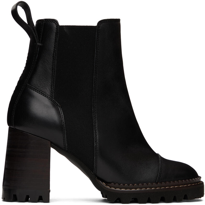 See by Chloé Black Mallory Chelsea Boots Cover