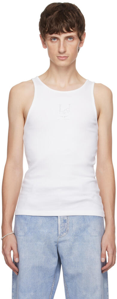 Ludovic de Saint Sernin White Crystal Tank Top Cover