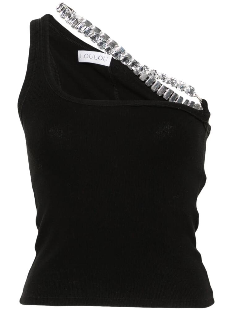 Loulou crystal-strap tank top - Black Cover