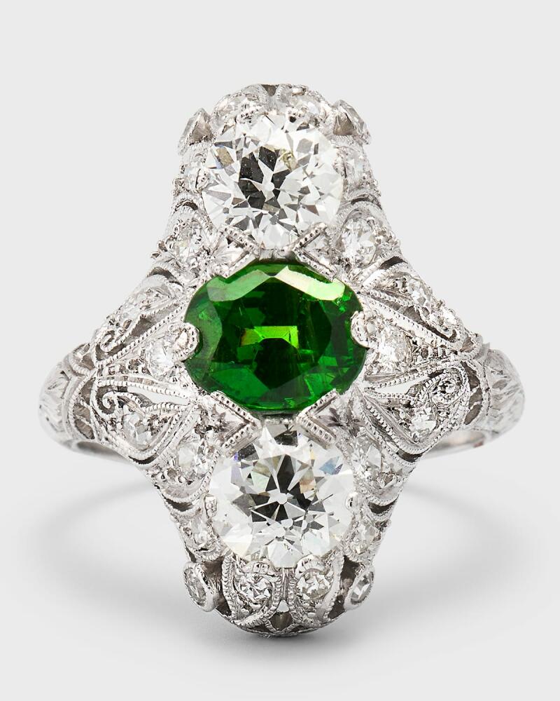 NM Estate Estate Edwardian Demantoid Garnet Dinner Ring, Size 5.25 Cover