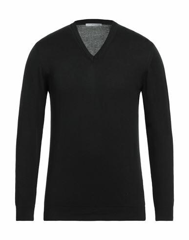 Grey Daniele Alessandrini Man Sweater Black Cotton Cover