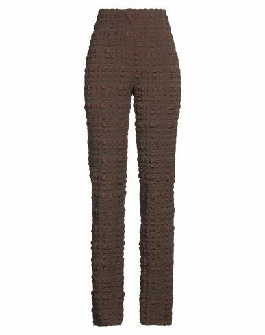 Nanushka Woman Pants Brown Recycled polyester, Polyamide, Rubber Cover