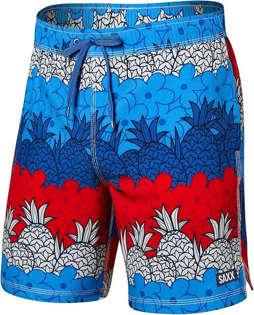 SAXX UNDERWEAR Oh Buoy 2-in-1 7 Volley (Pineapple Strata/Multi) Men's Swimwear Cover