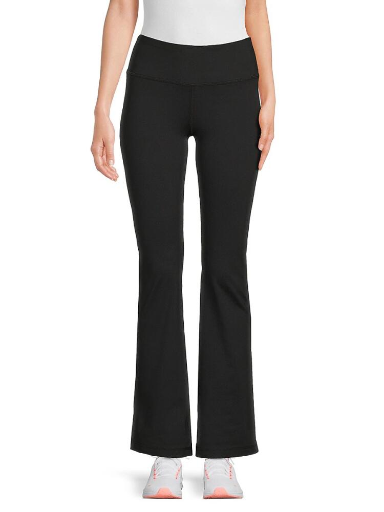 DKNY Sport Women's High Rise Flare Leggings - Black Cover