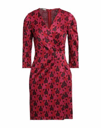 Biancoghiaccio Woman Mini dress Fuchsia Viscose, Polyamide, Elastane Cover