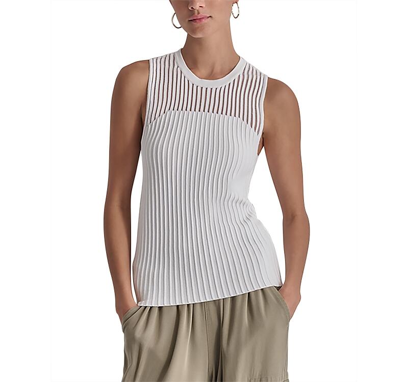 Dkny Sheer Yarn Ribbed Tank Cover