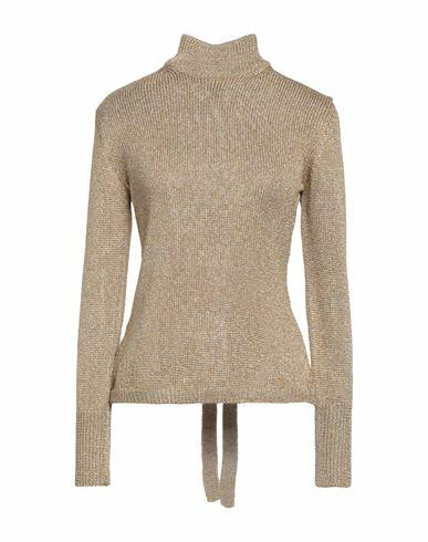 Stefanel Woman Turtleneck Platinum Polyester, Metallic fiber Cover