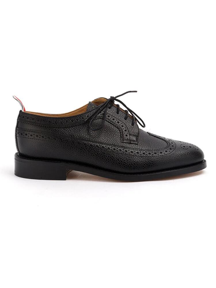 Thom Browne grain-textured leather oxfords - Black Cover