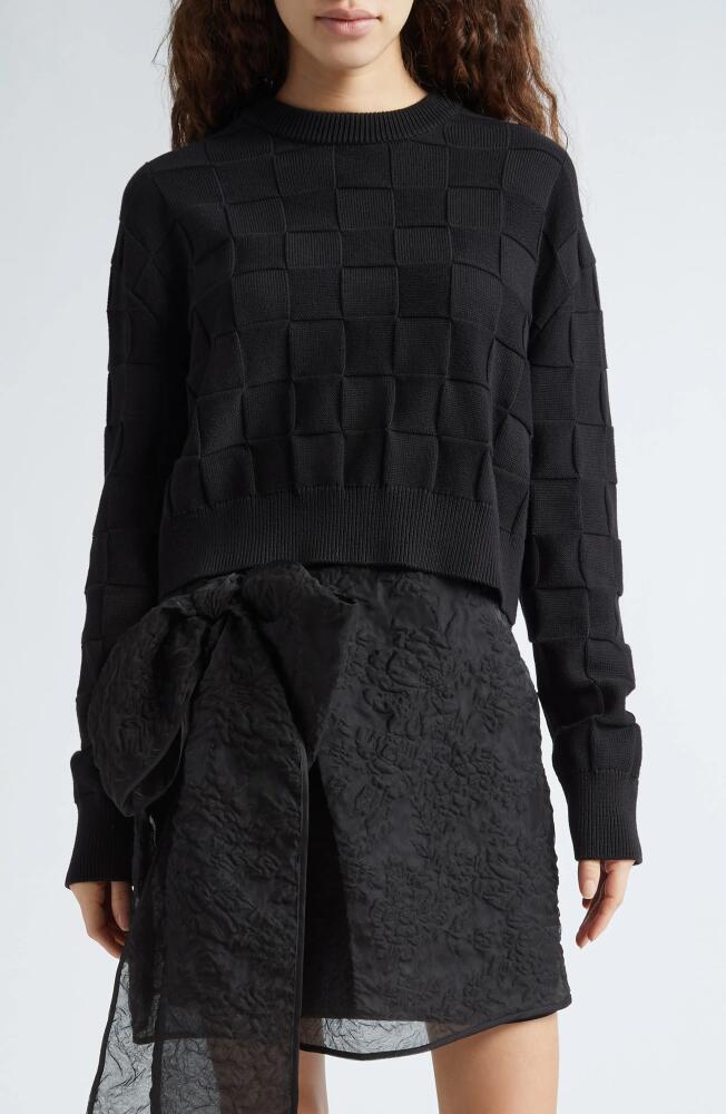 Cecilie Bahnsen Gudrun Darcy Check Sweater in Black Cover