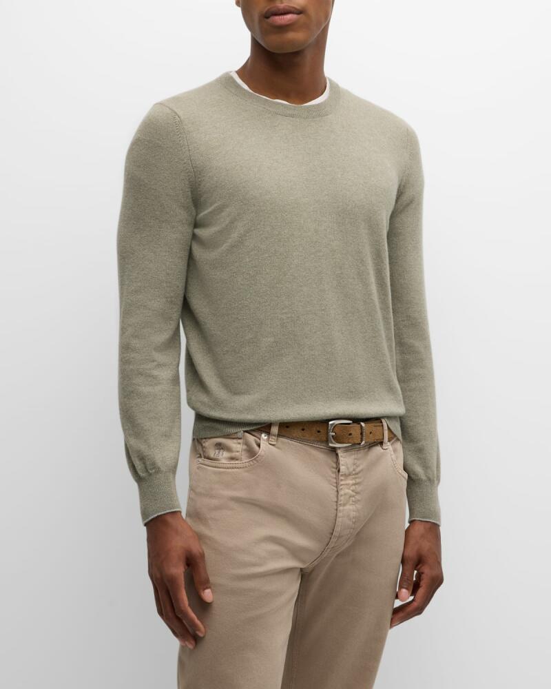 Brunello Cucinelli Men's Cashmere Crewneck Sweater Cover