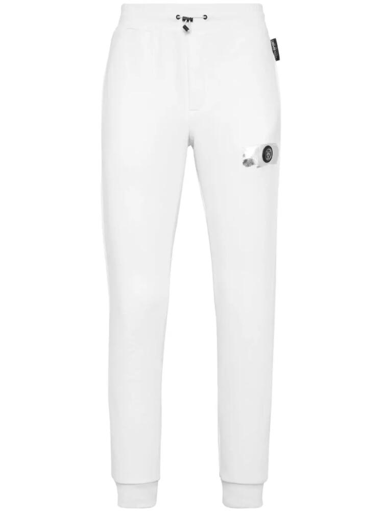 Plein Sport tapered cotton-blend track pants - White Cover