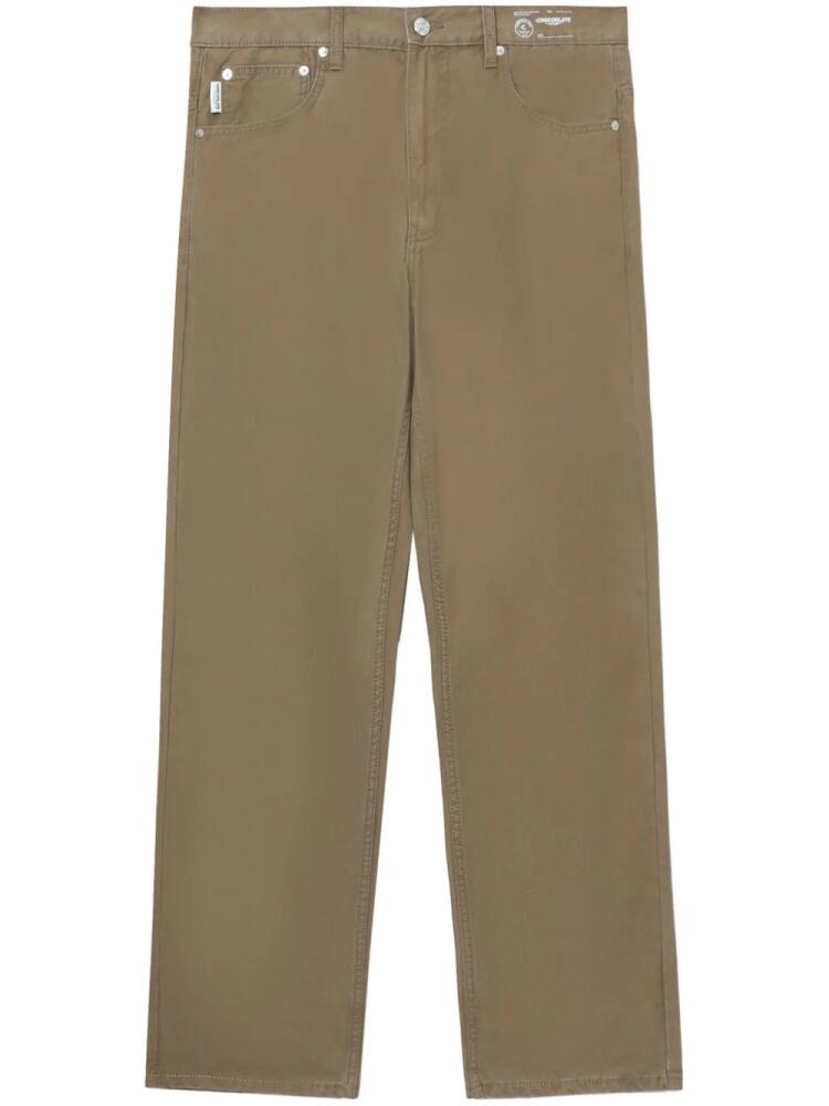 CHOCOOLATE mid-rise straight-leg trousers - Neutrals Cover