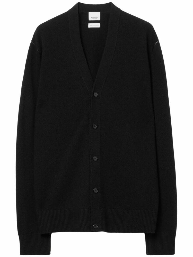 Burberry Equestrian-Knight cashmere cardigan - Black Cover