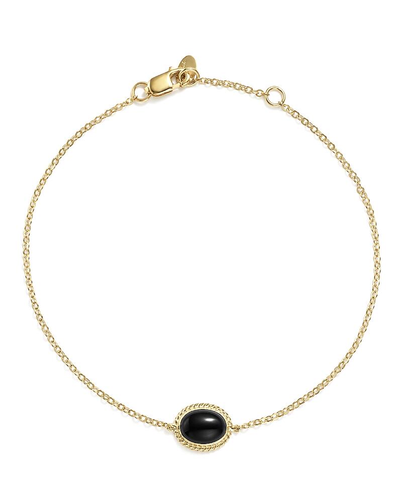 Onyx Oval Bracelet in 14K Yellow Gold - Exclusive Cover