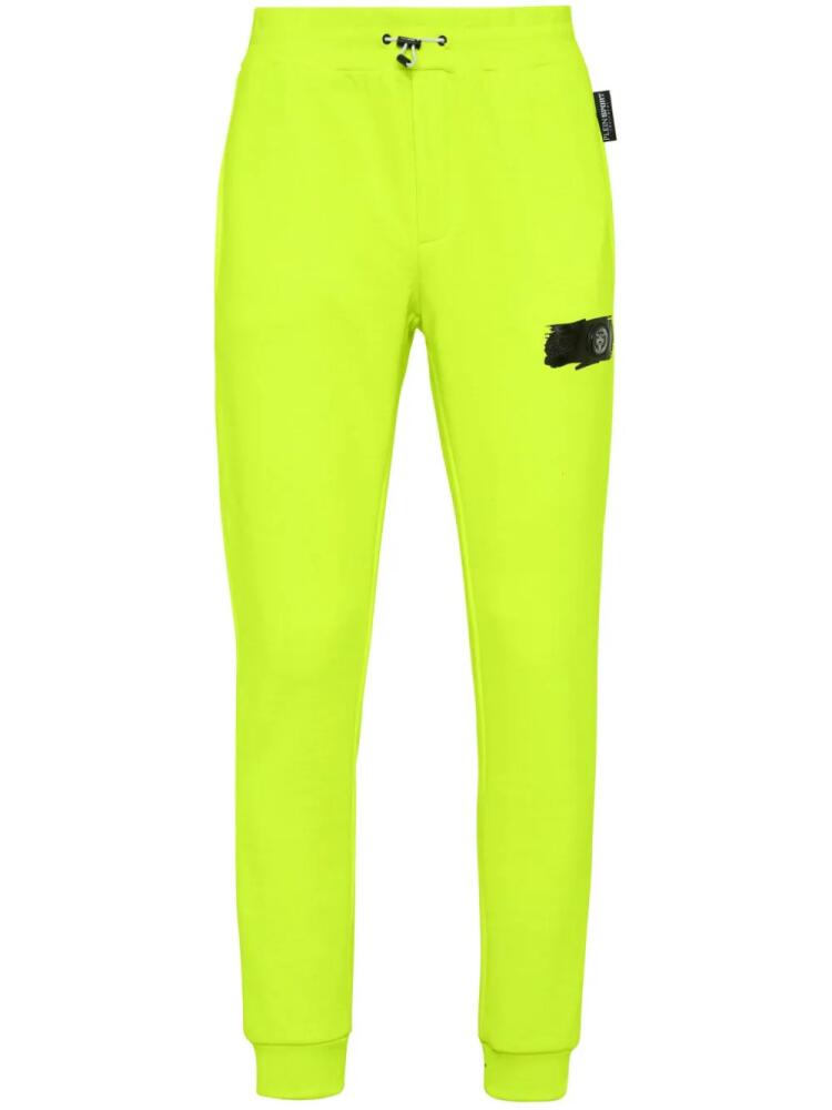 Plein Sport tapered cotton-blend track pants - Green Cover