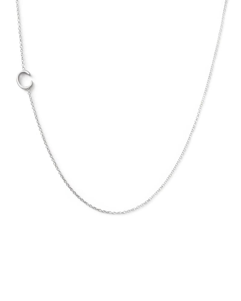 Maya Brenner Designs 14k White Gold Mini Letter Necklace Cover