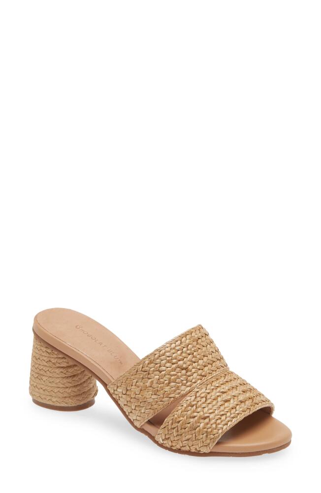 Chocolat Blu Raffia Slide Sandal in Natural Raffia Cover