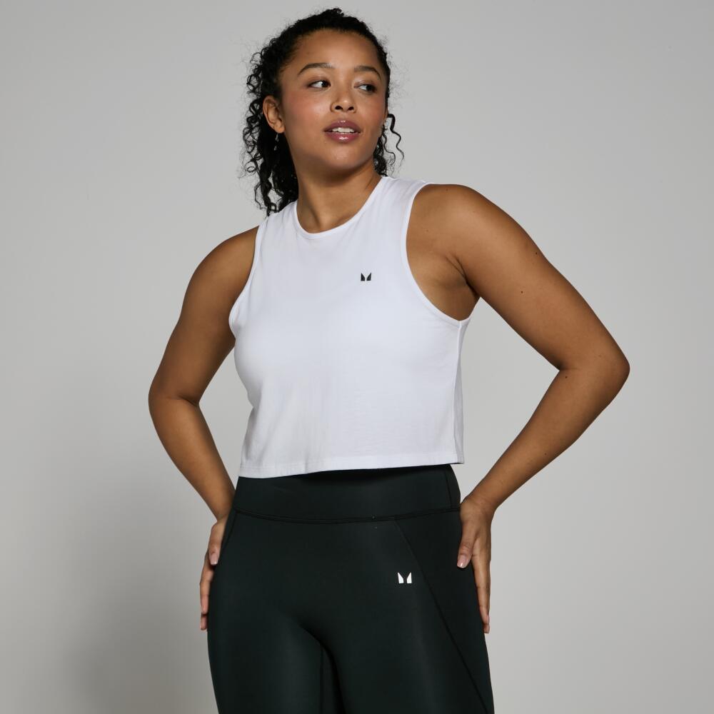 MP Women's Training Cropped Vest - White Cover