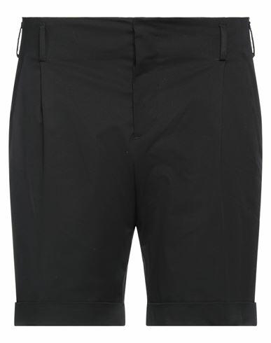 Brian Dales Man Shorts & Bermuda Shorts Black Cotton, Elastane Cover